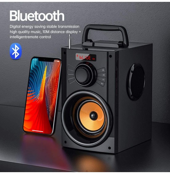 Portable Bluetooth Speaker with Subwoofer Wireless Speakers Outdoor/Indoor Big Speaker Support Remote Control FM Radio TF Card LED Lights MP3 Player Party Speaker for Home Camping iPhone Computer PC Portable Bluetooth Speaker with Subwoofer Wireless Speakers Outdoor/Indoor Big Speaker Support Remote Control FM Radio TF Card LED Lights MP3 Player Party Speaker for Home Camping iPhone Computer PC